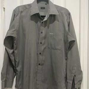 Paul Smith Black and White Striped Dress Shirt